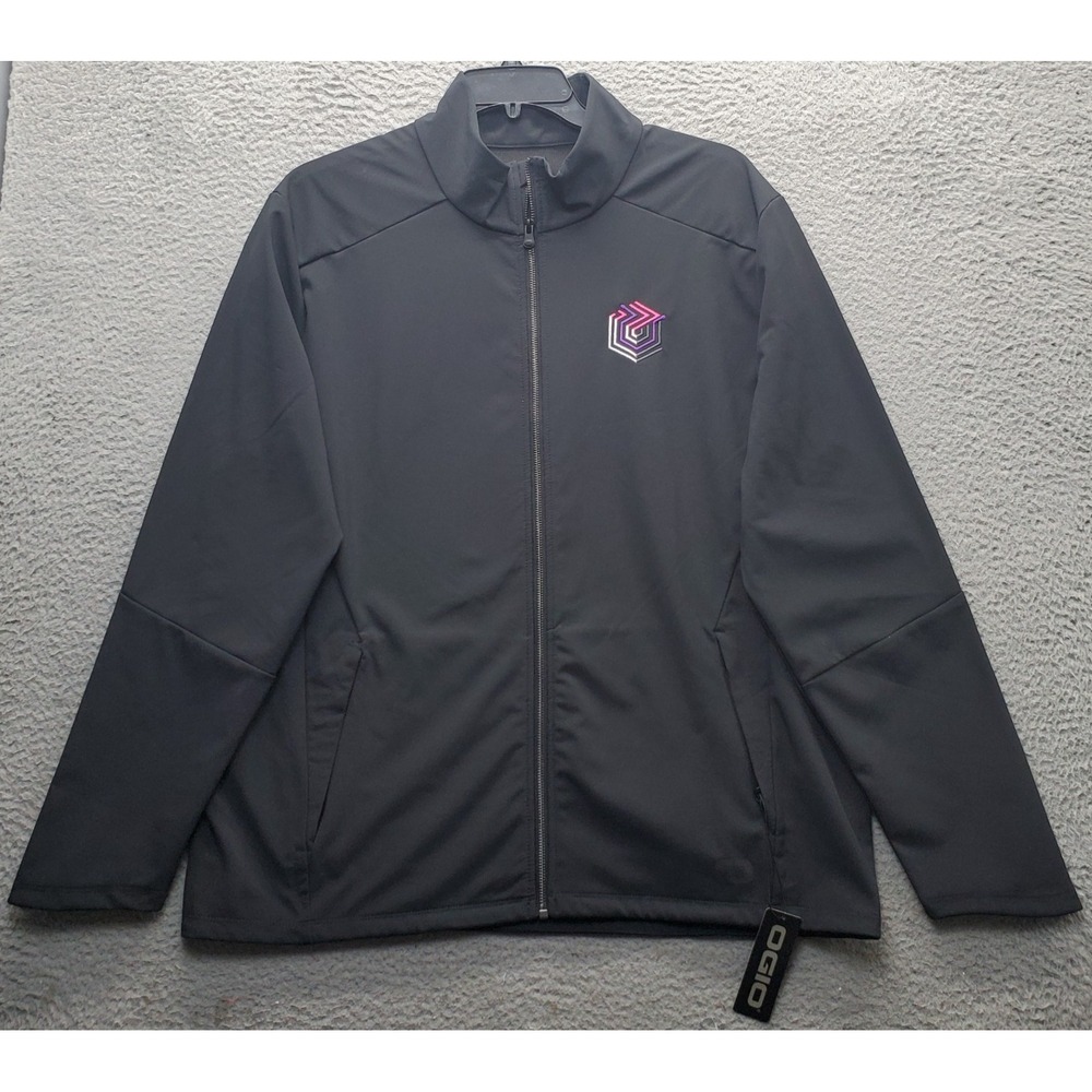OGIO Softshell Jacket Mens 2XL Black Commuter Water Resistant Full Zip OG755